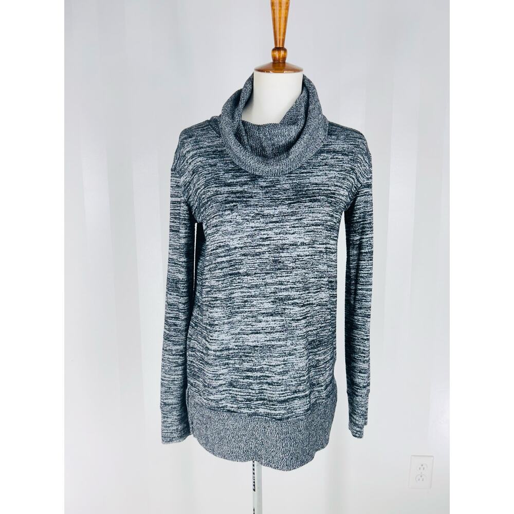GAP Women’s Gray/Black Cowl Neck Lightweight Oversized Sweater Sz XS